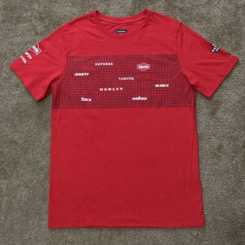 KATUSHA Alpecin Cycling Collab Tee Shirt w/ ARETI, CANYON, OAKLEY, SIDI, & more